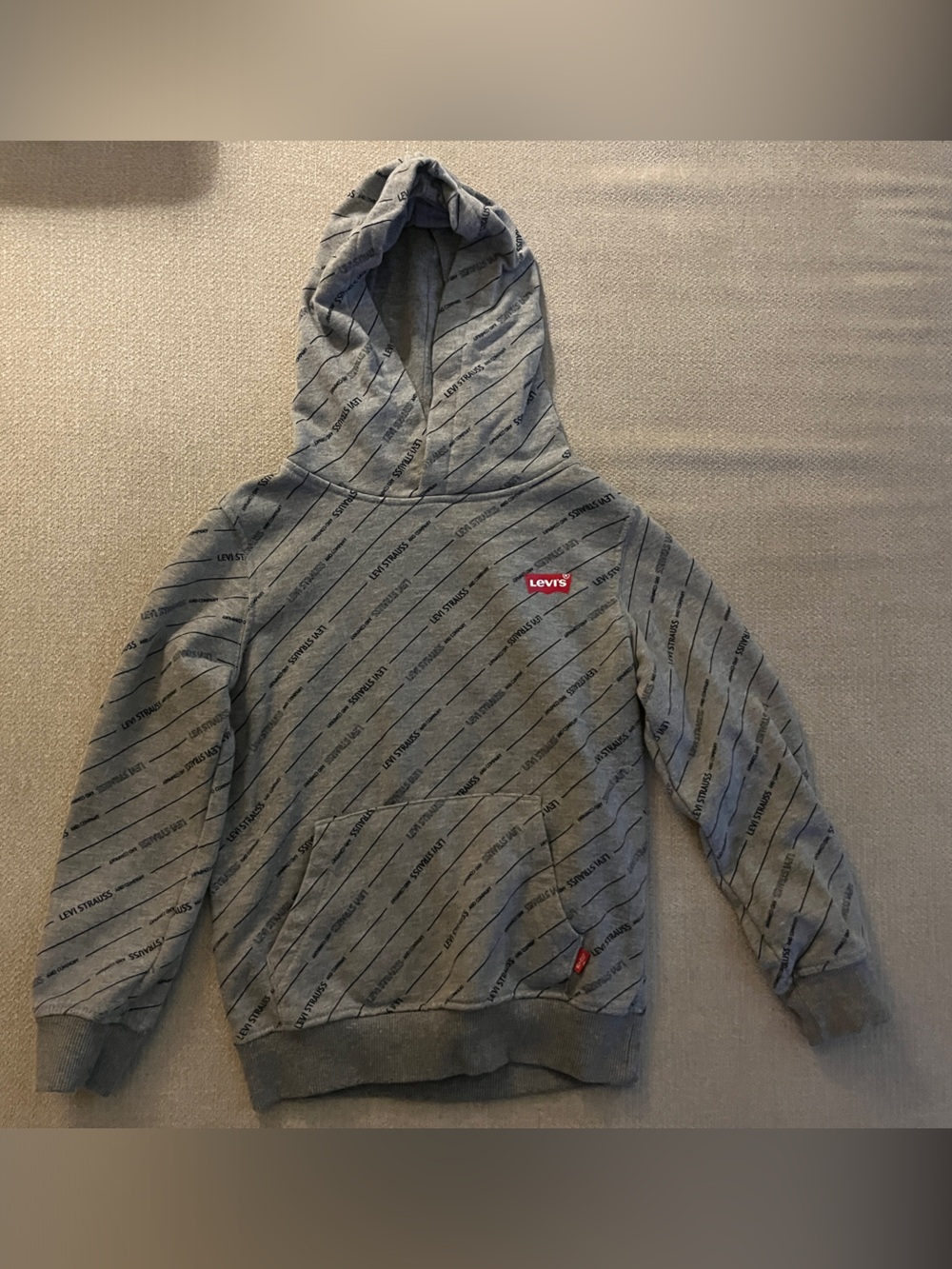 Levi's Gray Logo Pullover Hoodie